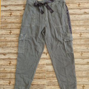 Sundance Blue 100% Cotton Cargo Joggers Pants Women's Size Large